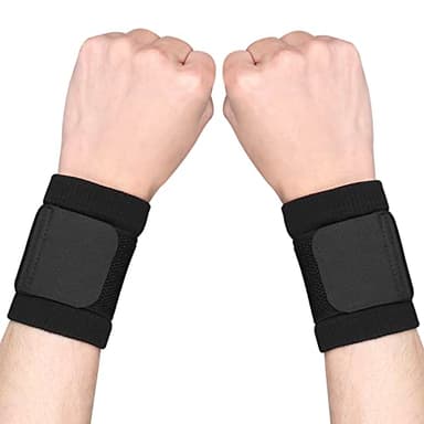 Handgelenkbandage Elastische Verstellbare Karpaltunnel Handgelenkstütze Für Links Rechts Handgelen Sehnenentzündung, Arthritis, Handgelenkschmerzlinderung, Arbeit, Bewegung 2 Stück (Schwarz, L)