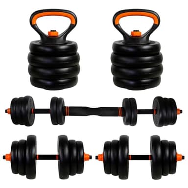CCLIFE Hanteln Set 2er Kurzhanteln Langhanteln verstellbar 40kg Hantelset professionell Dumbbell mit Verbindungsstahlrohr Gewichten