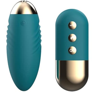Vibro ei mit fernsteuerung für unterwegs 10 Mini Vibration für frauen vibrator ei 8,5 ⌀3,5cm USB mit fernbedienung leise egg für paare Perfekt Geschenk minivibrator sextoy vibrationseier M98 (Grün)