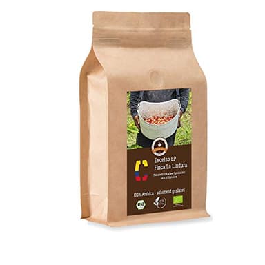 Kaffee Globetrotter - Colombia Excelso EP Finca la Lindura - Bio - 200 g Grob Gemahlen - für Kaffee-Vollautomat, Kaffeemühle, Handmühle - Spitzenkaffee - Röstkaffee aus biologischem Anbau