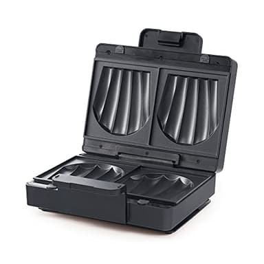 Wilfa EASY MELT Sandwichtoaster – Sandwich Maker mit herausnehmbaren Platten – doppelte Antihaftbeschichtung – auch für XXL Toasts, schwarz