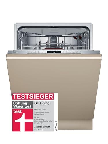 NEFF S297TCX00E, Stiftung Warentest Testsieger*, N 70 XXL-Smarter Geschirrspüler Vollintegriert 60 cm, Made in Germany, Besteckschublade, Zeolith für bessere Trocknung, Smart Start, Sensor Türoffnung