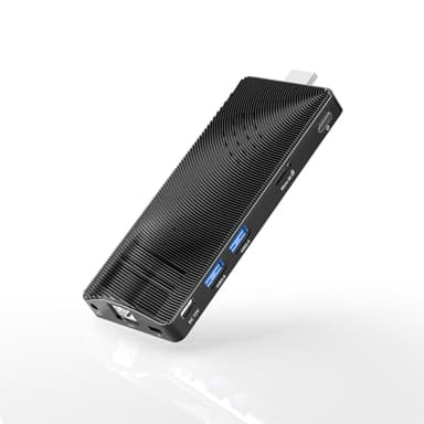 HEIGAOLAPC Mini PC Stick Win 10, Fanless Mini Computer, Pentium N4200 4GB 64GB eMMC (1.1 GHz), USB3.0 X 2, RJ45 Gigabit Ethernet 4K 60Hz, WiFi BT 5.0, HDMI 2.0 für Geschäft Zuhause Büro（No Type-c）