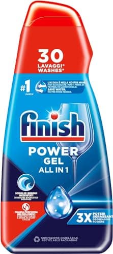 Finish Powergel Spülmaschinen-Gel, flüssig, multifunktional, fettlösend, Fresh, Packung mit 30 Waschgängen – 700 g