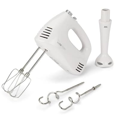 Clatronic® Handmixer | Hand- und Stab- Mixer in Einem | Handrührgerät mit kraftvollem 300 Watt-Motor | Rührgerät mit 5 Geschwindigkeitsstufen | Turbostufe & Auswurftaste | HM 3524
