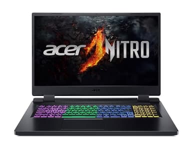 Acer Nitro 5 (AN517-55-72JT) Gaming Laptop | 17,3" FHD 144Hz Display | Intel Core i7-12650H | 16 GB RAM | 1 TB SSD | NVIDIA GeForce RTX 4060 | Windows 11 | QWERTZ Tastatur | schwarz