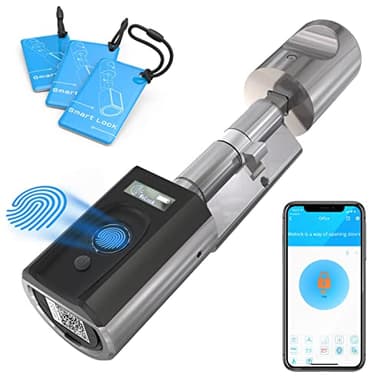 WELOCK Touch41 Türschloss Fingerabdruck,Fingerabdruck Türschloss Haustür,Elektronisches Türöffner IP65 mit APP RFID-Karte,WIFI(Zusätzliche Einkäufe) Verstellbarer für 50-100mm Tür