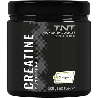 TNT Creatin Monohydrat (500g) • Reines Creapure® • Veganes Kreatin Pulver • Creatine Monohydrate ohne Zusätze