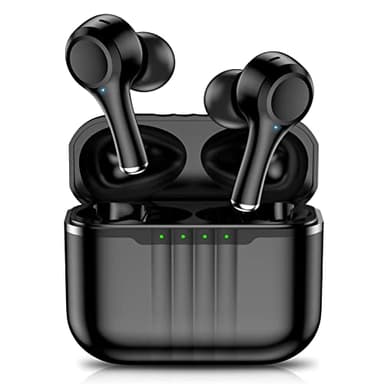 Bluetooth Kopfhörer, Kopfhörer Kabellos Bluetooth Sport In Ear Kopfhörer mit Mic, 2025 Neue Kopfhörer ENC Lärmreduzierung Wireless Earbuds mit IP7 Wasserdicht, 50H Deep Bass In-Ear Ohrhörer (Schwarz)