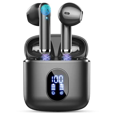 Kopfhörer Kabellos Bluetooth 5.4, Bluetooth Kopfhörer In Ear 2025 Kabellose Kopfhörer mit ENC Noise Cancelling Mic, USB-C Wireless Earbuds 30Std Tiefer Bass Ohrhörer, IP7 Wasserdicht/LED-Anzeige