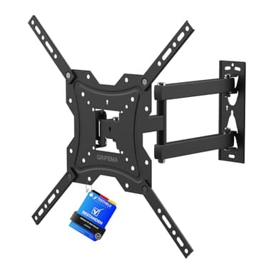GRIFEMA GB1004 TV Wandhalterung Fernseher für 26-55 Zoll, Fernseherhalterung Schwenkbar, Neigbar, Ausziehbar, Universal, bis zu 30kg, Max. Vesa 400x400mm, TV Halterung