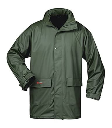 Norway PU Regen-Jacke mit Kapuze - Oliv - Größe: 3XL