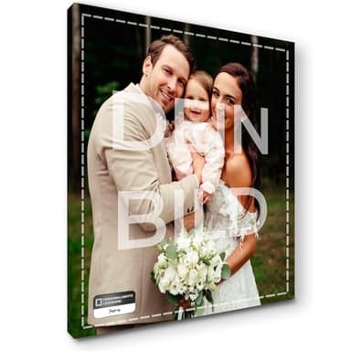 Impresi Leinwand Personalisiert Foto - Personalisiert Bild auf Leinwand mit Holzrahmen | Hochwertige Leinwand aus Canvas | Bild Personalisiert | Foto auf Leinwand | Foto Geschenk Personalisiert