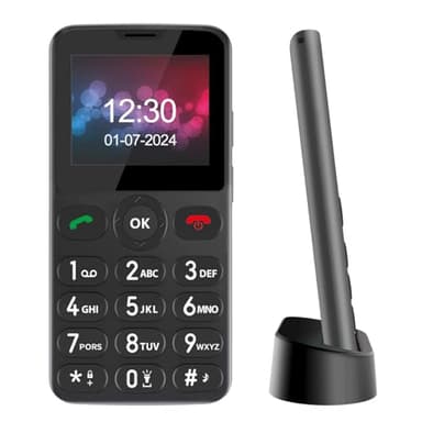 Melefon Seniorenhandy mit großen Tasten,2.2 Zoll Farbdisplay,einfach zu bedienen,Ohne Vertrag Handy für Senioren | SOS-Taste | FM Radio | Torch |1000mAh Batterie mit Ladestation (Schwarz)