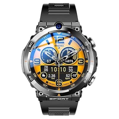 4G SIM-Karte Smartwatch für Herren mit Dual-Kamera, Videoanrufe, NFC und IP68 wasserdicht, ideal für Kommunikation und Fitness-Tracking