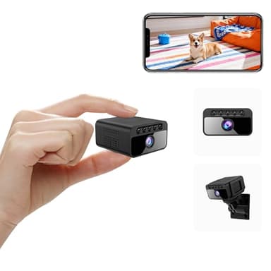 AOBOCAM Mini Kamera, WLAN 4K mit Cloud-Speicher - 150° Weitwinkel HD Überwachungskamera Innen- Drahtlose Sicherheitskamera mit Intelligente Bewegungserkennung/Nachtsicht/Energieeffiziente Akku (W06)