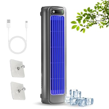 Festberg Cooling Ace, Wand Klimaanlage Ohne AußEngeräT, Festberg Cooling Ace Klimaanlage, Sherum Cooling Ace KlimageräT, Kleine Klimaanlage, Quiet with 3 Speeds, Rechargeable (Grau)