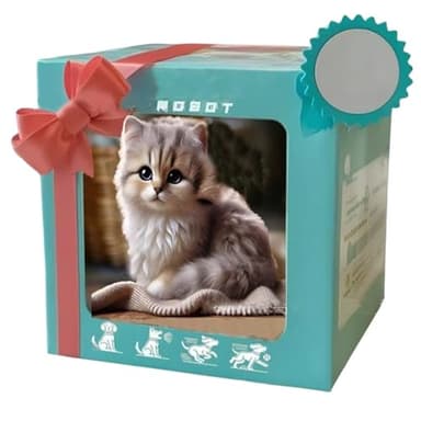 Ai Roboter Haustier, Realistische Interaktive LED Augen Roboter Katze, Intelligente Katze Typ Haustier Roboter Für Kind Erwachsene Senioren Home Travel, Langlebige Plüsch Stoff Roboter Haustiere