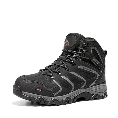 NORTIV 8 Herren Trekkingschuhe Wanderschuhe Outdoorschuhe Wanderstiefel Wasserdicht Hiking Boots Kletterschuhe Bergsteigen Klettern Wandern Schuhe SCHWARZ/DUNKEL/GRAU 160448_M-E Größe 43 (EUR)