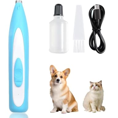 Pfotentrimmer für Hunde, Pfotentrimmer Mit LED-Licht, USB Wiederaufladbar Hundeschermaschine Paw Trim Pro für Hunde und Katze, Leise Hundepfoten Trimmer für Pfoten, Augen, Ohren, Gesicht, Körp