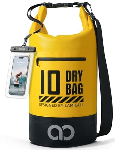 Lamicall Dry Bag, wasserdichte Tasche - [Robust & Kratzfest] 5L/10L/20L/30L/40L Rucksack Wasserdicht Beutel, Waterproof Bag Drybag für Wassersport/Strand/Bootsport, Freie 100% wasserfeste Handyhülle