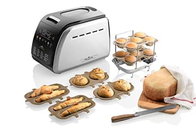 ETA Brotbackautomat Delicca II Max I Bis zu 1.5Kg Brotgewicht I 2 Knethaken I Vollautomatisch I 16 Programme I 850W I Brotbackmaschine