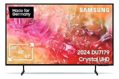 Samsung Crystal UHD TV DU7179 Fernseher 65 Zoll (163 cm), Fernseher mit PurColor, Upscaling, Gaming Hub, Crystal Prozessor, Tizen OS, Smart TV, Alexa, 3D Surround Sound & Q-Symphony [2024]