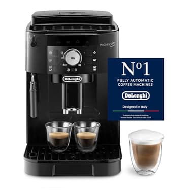 De'Longhi Magnifica S ECAM11.112.B, Kaffeevollautomat mit Milchaufschäumdüse für Cappuccino, mit Espresso Direktwahltasten und Drehregler, 2-Tassen-Funktion, Schwarz
