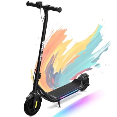 EVERCROSS E6 Elektroroller für Kinder, 7" tragbarer E-Scooter für 6-12 Jahre, Elektroscooter mit Einer Reichweite von bis zu 15 km und 7-farbigen Lichtern, 3 Geschwindigkeitsmodi (8, 12, 16 km/h)