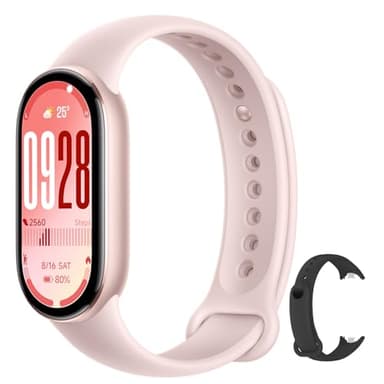 Xiaomi Smart Band 10-1,72 AMOLED-Display mit 1500 Nits, Schlaf- und Herzfrequenzmonitor, 5ATM Wasserdicht, 21 Tage Akkulaufzeit, 60 Hz Aktualisierungsfrequenz, 150+ Modi (Mystic Rose)