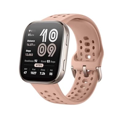 Amazfit Bip 6 Smart Watch 46mm, 14 Tage Akku, 1.97“ AMOLED, GPS &kostenloses Kartenmaterial, AI, Bluetooth Anruf Textfunktion, Gesundheits, Fitness Schlaf-Tracker, 140+ Trainingsmodi, 5 ATM, Rosa