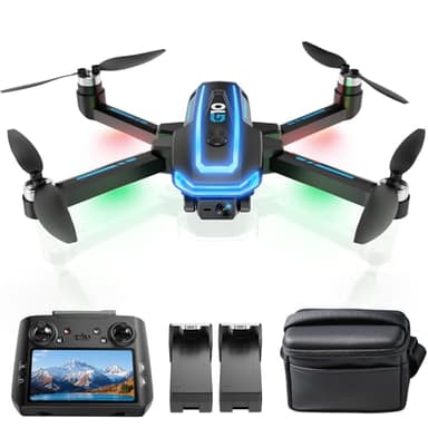 G10 GPS Drohne mit kamera 4K Erwachsene (Bildschirmfernsteuerung), 5G Faltbare Drone mit Bürstenloser Motor, GPS Auto Rückkehr, 2 Akkus für 45 min Flugzeit, unter 249g, Klasse-C0