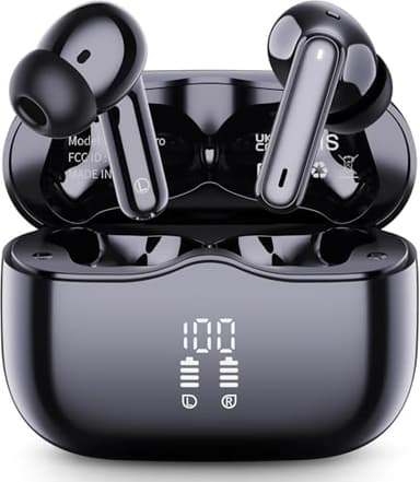 Bluetooth Kopfhörer, In Ear Kopfhörer Kabellos Bluetooth 5.4 HiFi Stereo, Kabellose Kopfhörer mit Noise Cancelling Mic, 40Std Tiefer Bass IP7 Wasserdicht Sport Ohrhörer für Arbeit und Studium USB-C