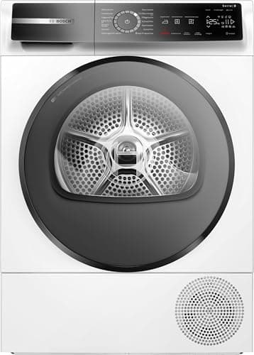 Bosch WQB245B40 Serie 8, Wärmepumpentrockner 9 kg, AutoDry Sensorgesteuerte Trocknung, SmartDry Programmautomatik, LED-Display, Home Connect, Selbstreinigender Kondensator, AntiVibration Design, Weiß