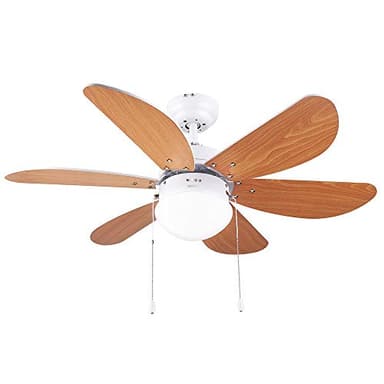 Cecotec Deckenventilator mit Fernbedienung und Timer EnergySilence Aero 5250 Black Design. 40 W, Durchmesser 132 cm, DC-Motor, LED-Licht, 6 Geschwindigkeiten, Winterfunktion, Holzblätter