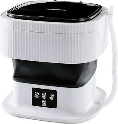 CLEANmaxx Mini-Waschmaschine ideal für Unterwegs | Mobile Waschmaschine mit 2 Waschprogrammen & einem Schleudergang | Zusammenfaltbar & leise | Für bis zu 1kg Wäsche | Geeignet für Camping & Reisen