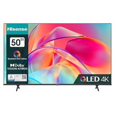 Hisense 50E7KQ QLED Smart TV 127cm (50 Zoll), 4K, HDR10, HDR10+ decoding, HLG, Dolby Vision, DTS Virtual, 60Hz Panel, Bluetooth, Alexa Built-in, VIDAA Voice, schwarz [2023