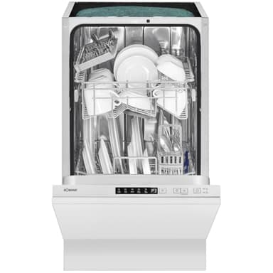 Bomann® Geschirrspüler 45 cm vollintegrierbar | Spülmaschine 45 cm für 10 Maßgedecke | Geschirrspüler 45cm mit 5 Programmen und 2 Sprühebenen | Programm-Startvorwahl: 1-24 h | GSPE 7420 VI