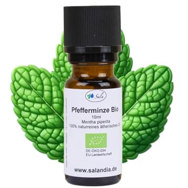 Sala Pfefferminzöl Aroma mentha piperita ätherisches Öl BIO - zum Verzehr - 100% naturrein 10 ml