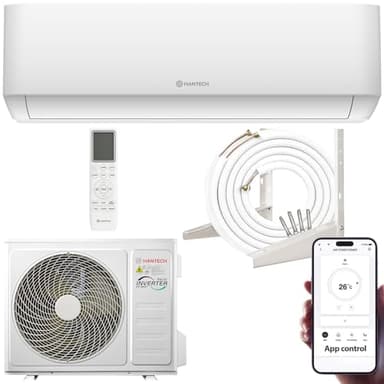 Split Klimaanlage 9000 BTU (bis 30m²) HANTECH H-PRO Heiz-&Kühlfunktion, Luftfilter, WIFI, Montagematerial