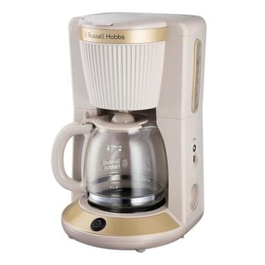 Russell Hobbs Filterkaffeemaschine [1,25L,1100W] Brontë Stone (WhirlTech-Brühtechnologie, Tropf-Stopp, Warmhalteplatte, Glaskanne, Wasserstandsanzeige, Pause & Gießen-Funktion) Kaffeemaschine 26781-56