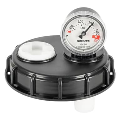 REKUBIK IBC Deckel DN 150 mit Inhaltsanzeiger und G2 Spundstopfen Tankgröße 1000l IBC (120x100x116cm)
