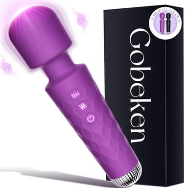 Gobeken Vibrator Vibration für frauen, Dildo mit 10 Vibrationsintensitäten, Sex spielzeug für die frau paare 20 Vibrationsfrequenzen, Vibratorensets für frauen klitoris Massagestab, Massage Lila