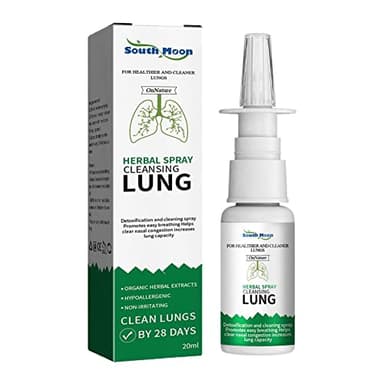 Lung Detox Kräuterreiniger-Spray, für Raucher, klare verstopfte Nase, schnell wirkende Lungenreinigung und Entgiftung, spiralförmige Lunge und Atemwegen, 20 ml