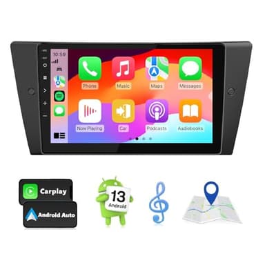 Eonon 9 Zoll Android 13 für BMW 3 E90 E91 E92 E93 (2005-2013) GPS CarPlay Android Auto Bildschirmspiegelung Bluetooth WiFi Radio USB EQ Unterstützung DAB+ Rückfahrkamera Autoradio E90A13