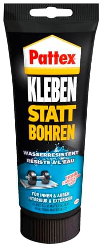 Pattex Montagekleber Kleben statt Bohren Wasserresistent, Kraftkleber für innen & außen, universell einsetzbarer Baukleber, Kleber mit hoher Festigkeit, 1 x 340g