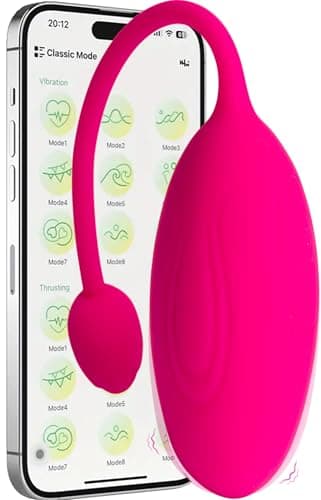 MySecretCase Vibro Ei mit App für Paare Sex Unterwegs - Leise Vibration Eier Sexspielzeug, G Punkt Frau Vibrator Fernbedienung Sextoy, Fernsteuerung Mini Paarvibrator, Frauen Liebeskugeln zu Zweit