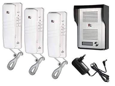 Wand-Gegensprechanlage mit 3 Hörern Türöffner mit Tasten für Tor RL-3203A CW553