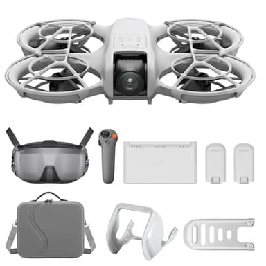 DJI Neo Motion Fly More Combo mit Landeplatz, Mini Drohne mit 4K UHD-Kamera, 135g selbstfliegende Drohne, Follow me funktion, Handflächenstart, KI-Motivverfolgung mit RC Motion 3 und 3 Akkus