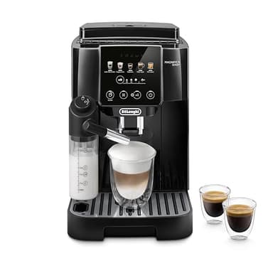 De'Longhi Magnifica Start ECAM220.91.B, Kaffeevollautomat mit LatteCrema-Milchsystem für Automatischen Cappuccino, 5-Direktwahl-Tasten, Soft-Touch-Bedienfeld, x2-Funktion, Schwarz